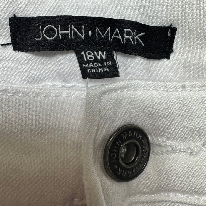 Island Dreaming Jeans Cropped By John Mark In White, Size: 18