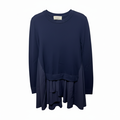 Italian Layered Wool Knit Sweater By Meimeij In Blue, Size: 10 (It 46)