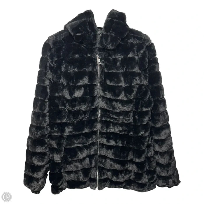 Jacket Faux Fur & Sherpa By Bellivera In Black, Size: L