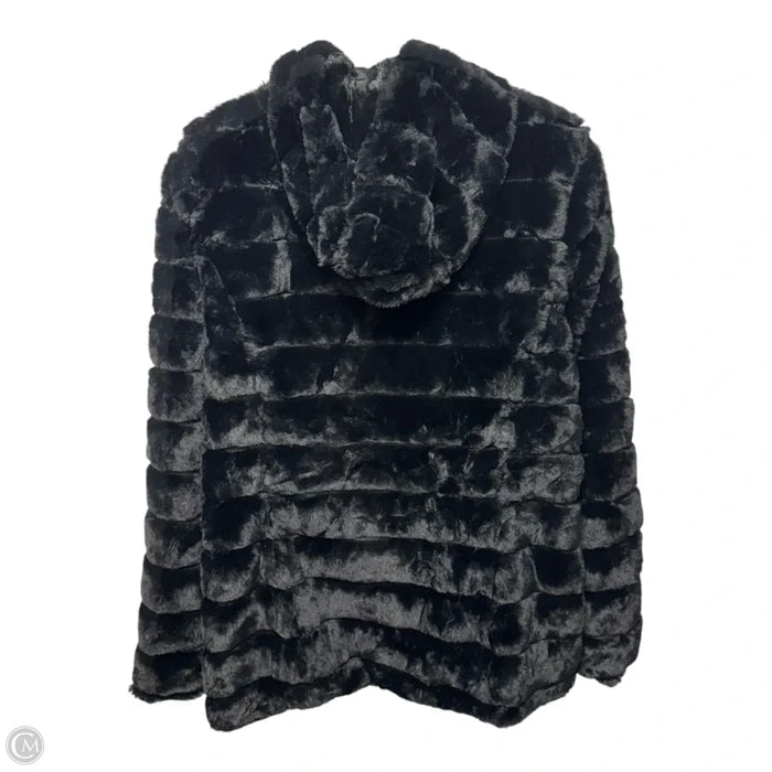 Jacket Faux Fur & Sherpa By Bellivera In Black, Size: L