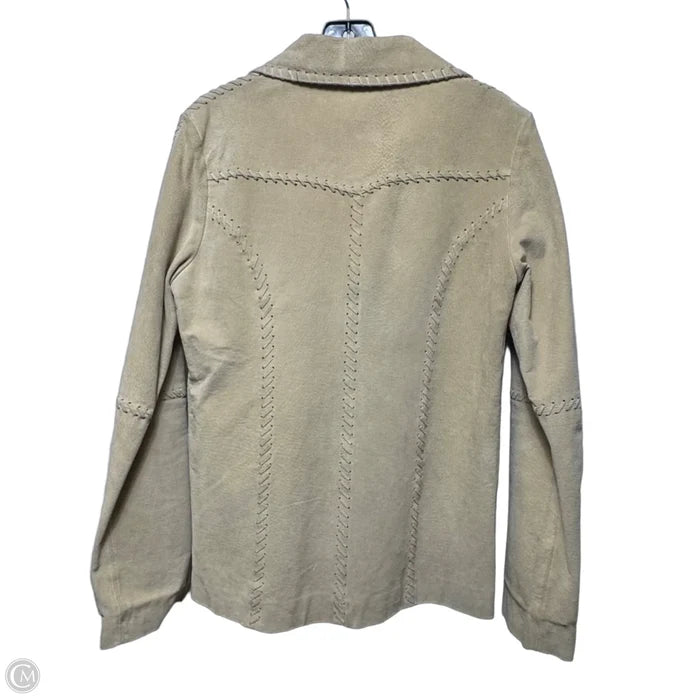 Jacket Leather By Charlotte Russe In Taupe, Size: 10