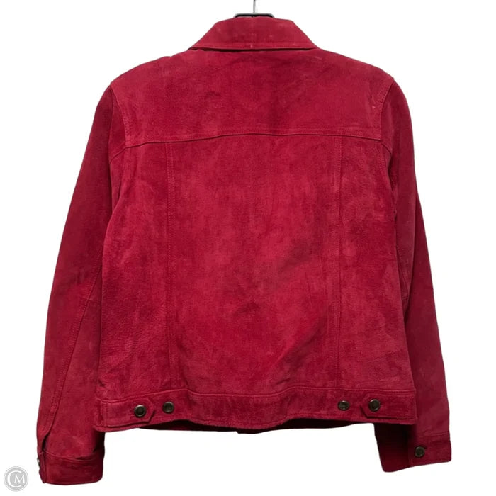 Jacket Leather By Charter Club In Red, Size: S