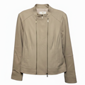 Jacket Leather By Etcetra In Cream, Size: 6