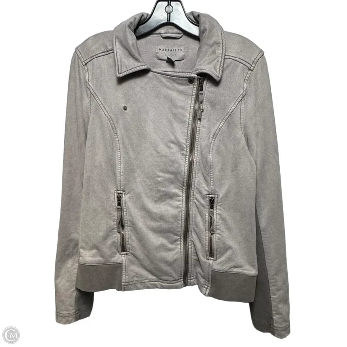 Jacket Moto By Marrakech In Grey, Size: S