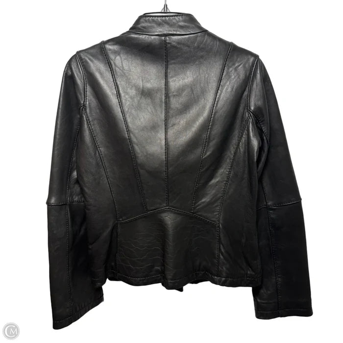 Jacket Moto Leather By Michael By Michael Kors In Black, Size: S
