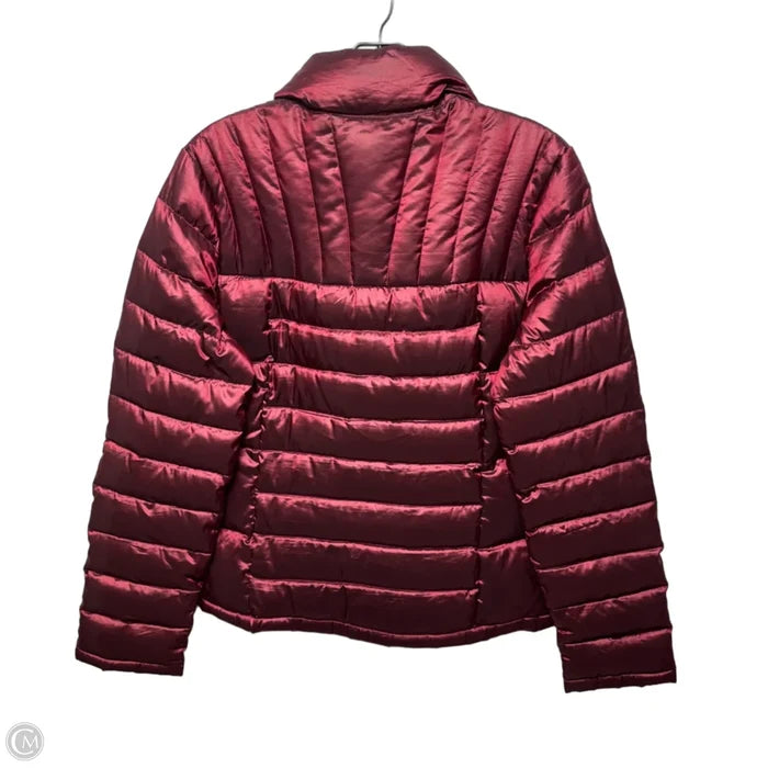 Jacket Puffer & Quilted By Bernardo In Maroon, Size: M