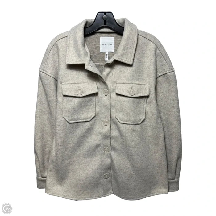 Jacket Shirt By Avec Les Filles In Cream, Size: M
