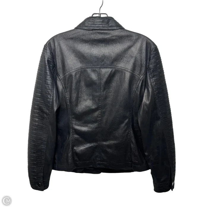 Jacket Shirt By Toni Morgan In Black, Size: M