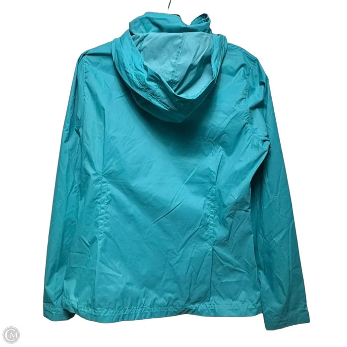 Jacket Windbreaker By Columbia In Blue, Size: M