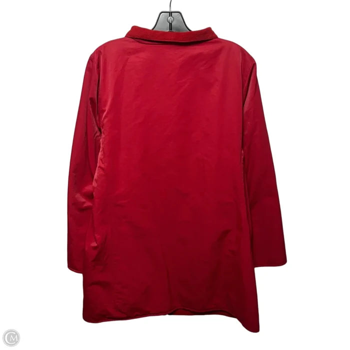 Jacket Windbreaker By Eileen Fisher In Red, Size: M