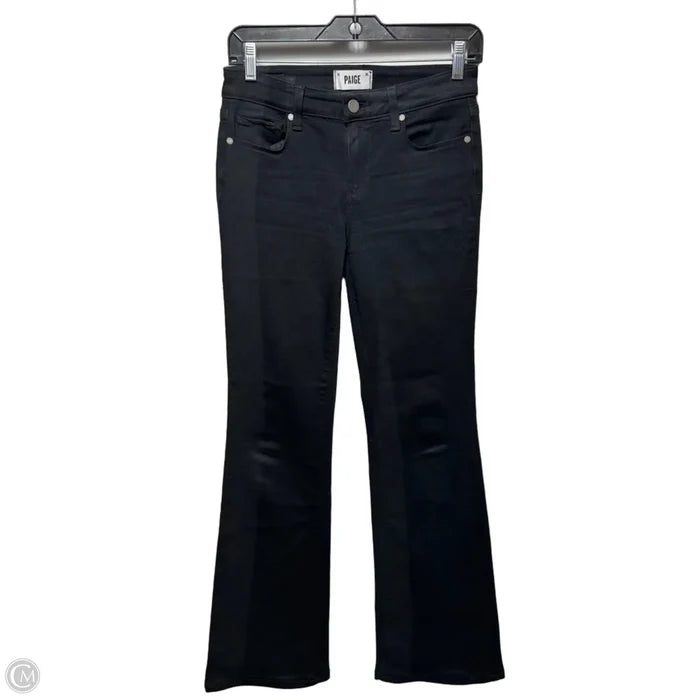Jeans Boot Cut By Paige In Black Denim, Size: 2