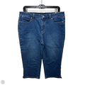 Jeans Flawless Pedal Pusher Cropped By Talbots In Blue Denim, Size: 12