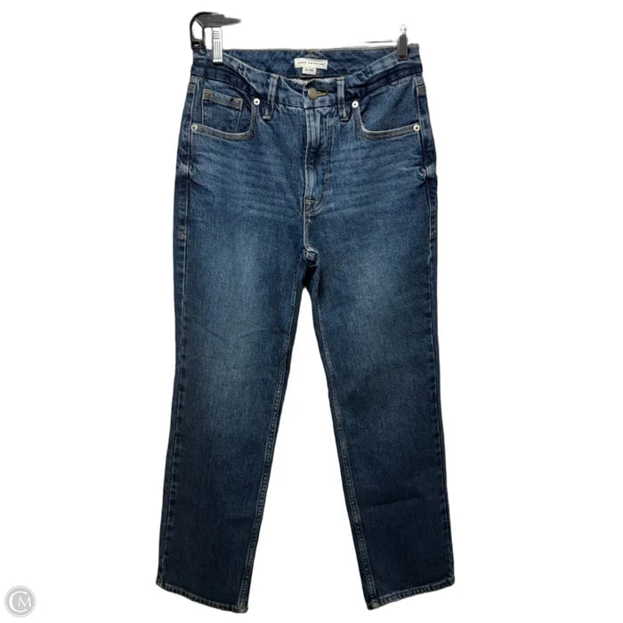 Jeans Straight By Good American In Blue Denim, Size: 0/25