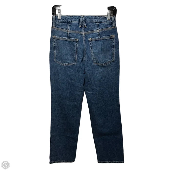 Jeans Straight By Good American In Blue Denim, Size: 0/25