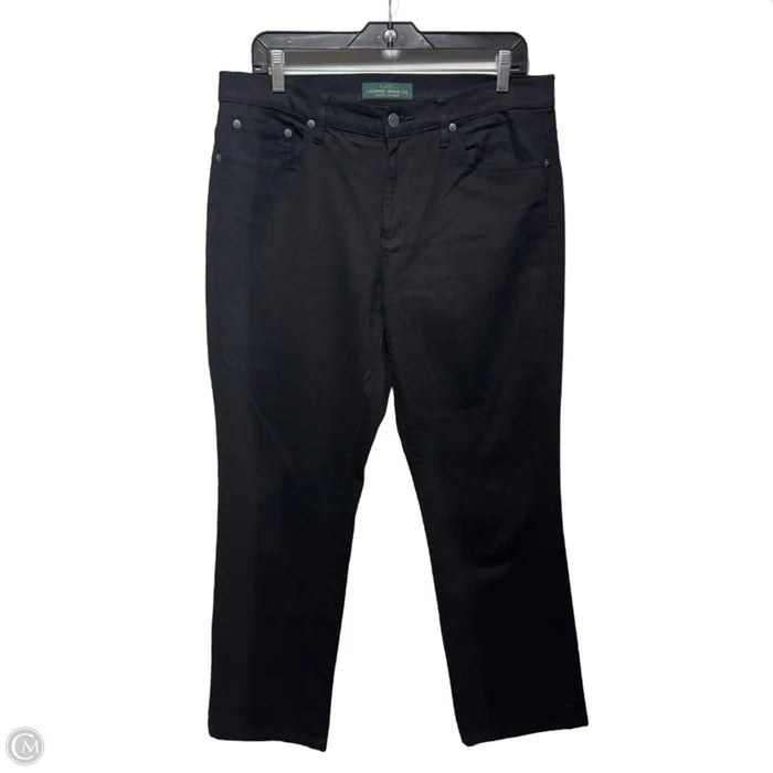 Jeans Straight By Lauren By Ralph Lauren In Black, Size: 12