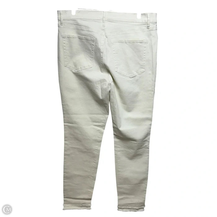 Jeans Straight By Loft In Cream, Size: 12