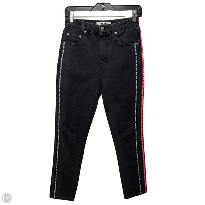 Jeans Straight By MSGM In Black, Size: M (40)