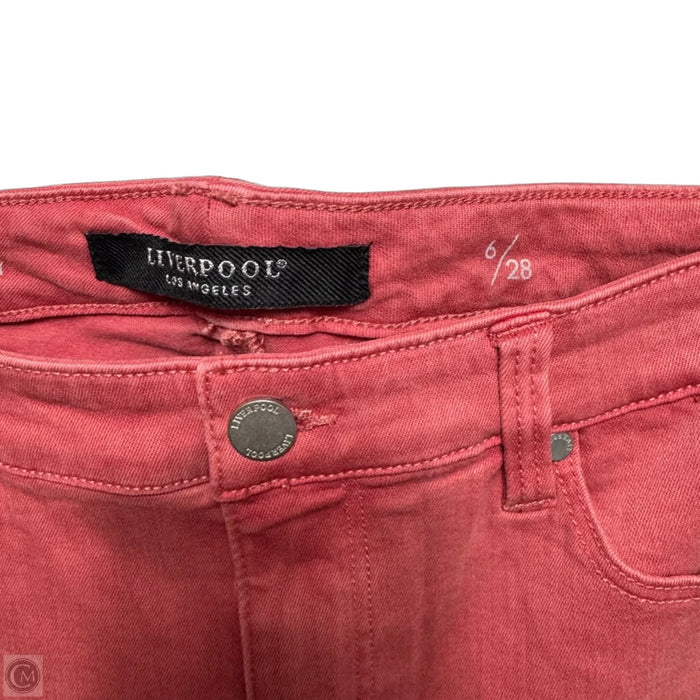 Jeans The Hugger Skinny By Liverpool In Coral, Size: 6/28