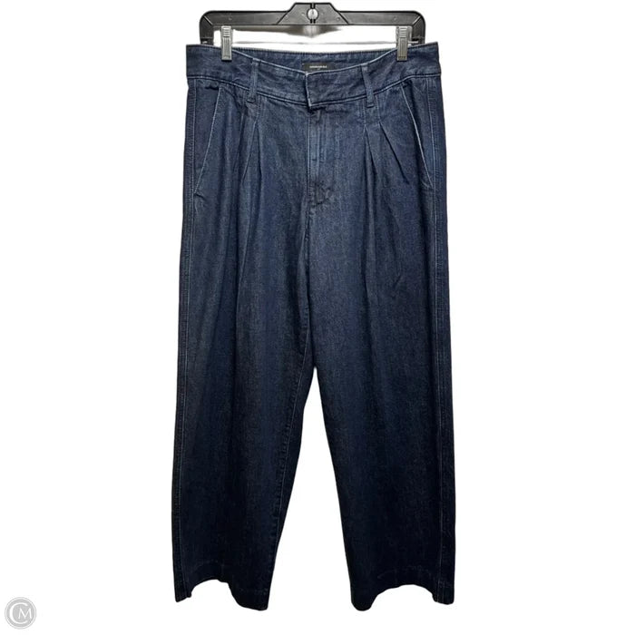 Jeans Wide Leg By Banana Republic In Blue Denim, Size: 10/30 P