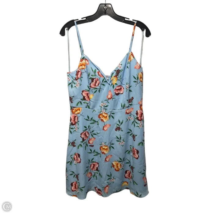 Jessa Smocked Back Dress Casual Short By Nine Britton In Floral Print, Size: L