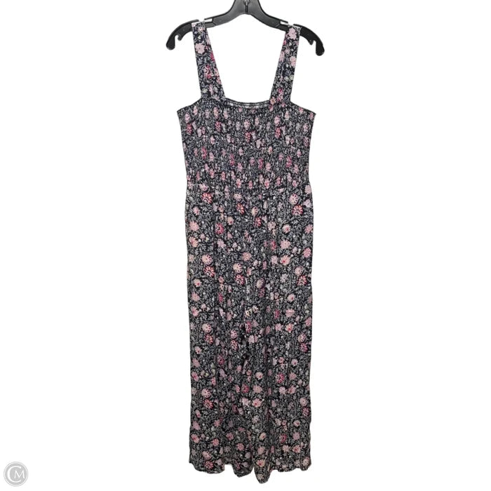 Jumpsuit By Loft In Floral Print, Size: L