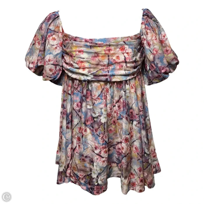 Kali Tuck Off Shoulder Mini Dress By Bardot In Floral Print, Size: XXL