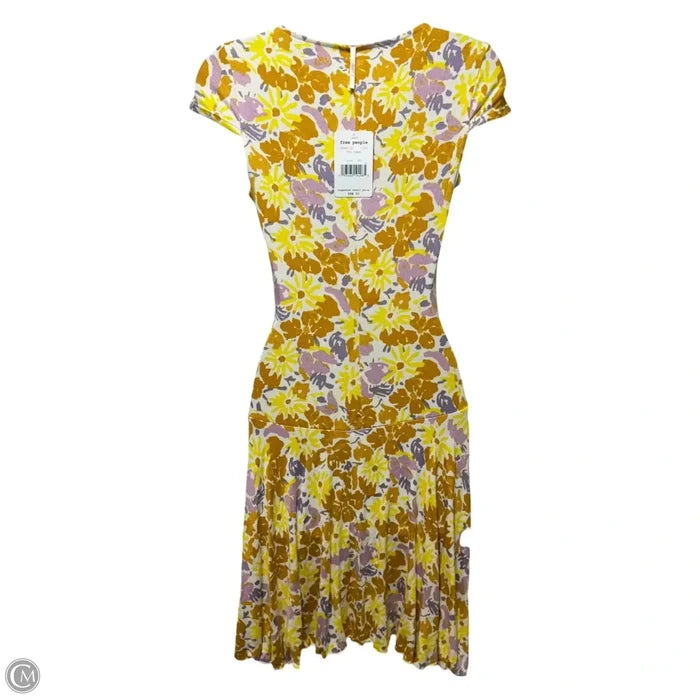 Key to Your Heart Ruched Mini Dress By Free People In Tea Combo, Size: Xs