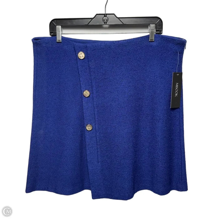 Knit Skirt Midi By Misook In Blue, Size: L