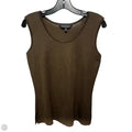 Knit Top Sleeveless By Ming Wang In Brown, Size: S