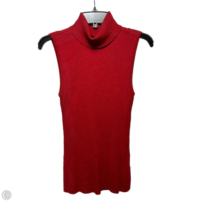 Knit Top Sleeveless By White House Black Market In Red, Size: M