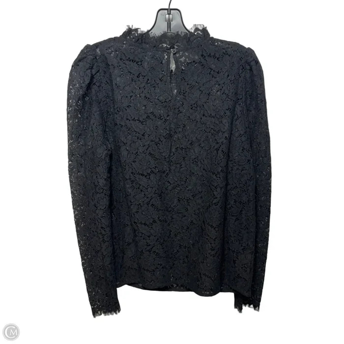 Lace Top Long Sleeve By Gap In Black, Size: M Tall