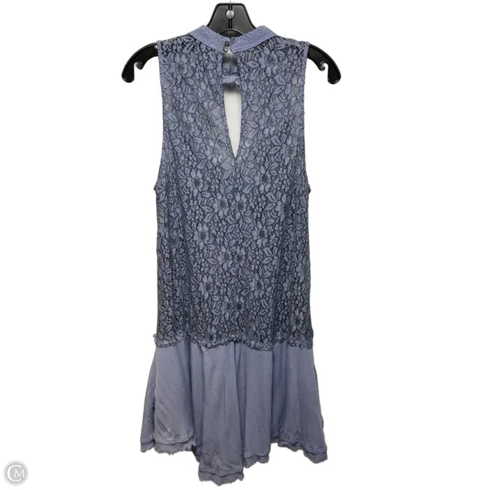 Lace Tunic Sleeveless By Free People In Blue, Size: L