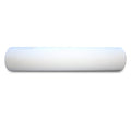 Turmerry latex body pillow with white cover displayed horizontally on white background.