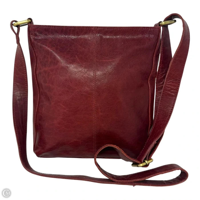 Leather Crossbody By Estalon, Size: Medium