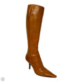 Leather Knee High Heel Boots Designer By Sergio Rossi In Tan, Size: 7