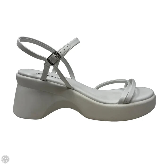 Leonel Platform Sandals By Jeffrey Campbell In White, Size: 7