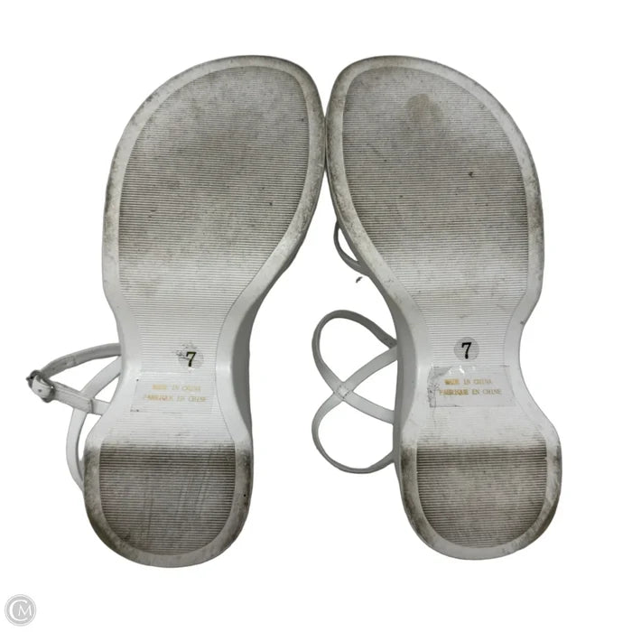 Leonel Platform Sandals By Jeffrey Campbell In White, Size: 7