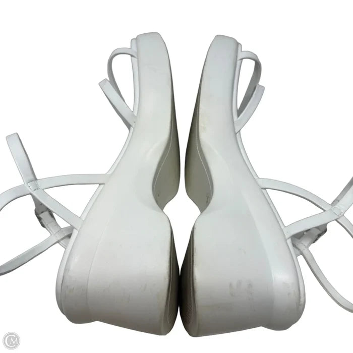 Leonel Platform Sandals By Jeffrey Campbell In White, Size: 7