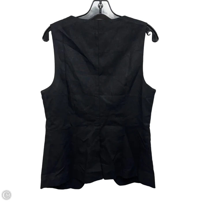 Linen Blend Vest By Gap In Black, Size: M