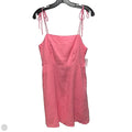 Linen Tie Strap Dress Casual Short By Old Navy In Pink, Size: M
