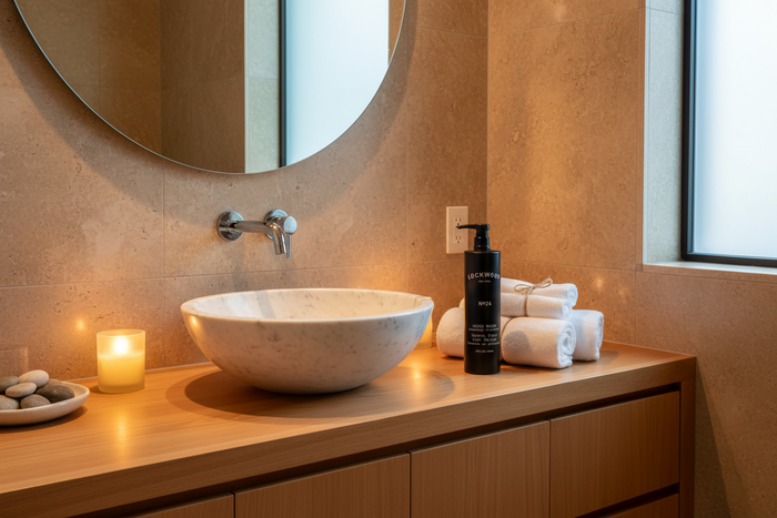 Elegant Spa Powder Room