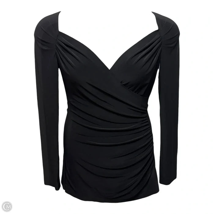 Long Sleeve Sweetheart Blouse By Norma Kamali In Black, Size: M (38)