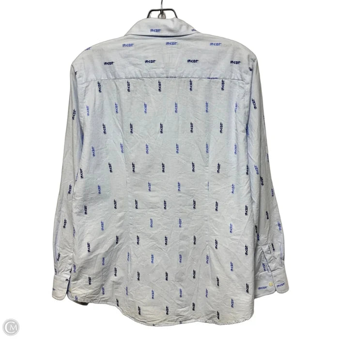 Love Collared Top Long Sleeve By The Shirt In Blue, Size: L