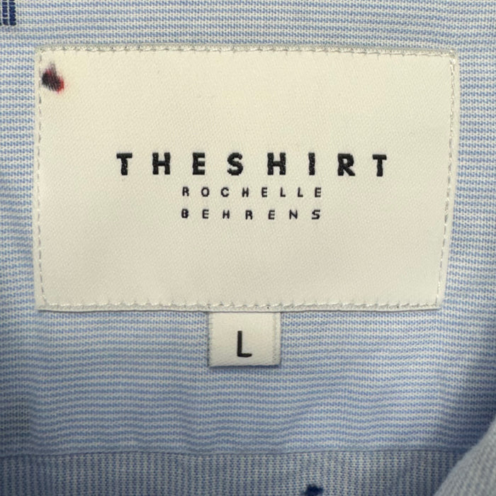 Love Collared Top Long Sleeve By The Shirt In Blue, Size: L