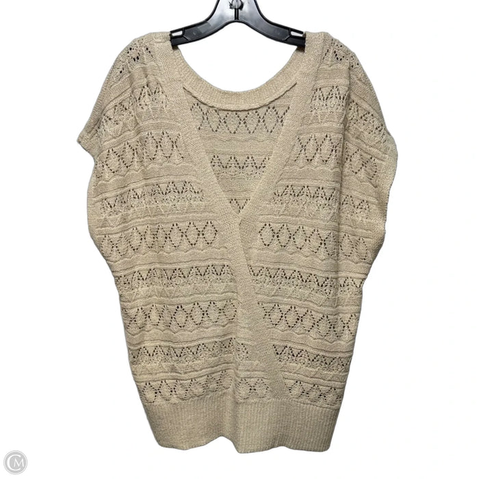 Low Back Sweater Short Sleeve By Maurices In Tan, Size: Xxl