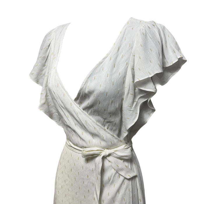 Maggie Dress By Drew In White & Gold, Size: S