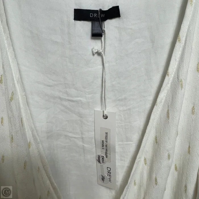 Maggie Dress By Drew In White & Gold, Size: S