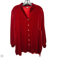 Magic Moments Velvet Top Long Sleeve By John Mark In Red, Size: 1x
