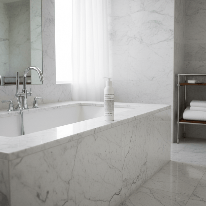 MALIN+GOETZ Body Wash on luxury soaking tub