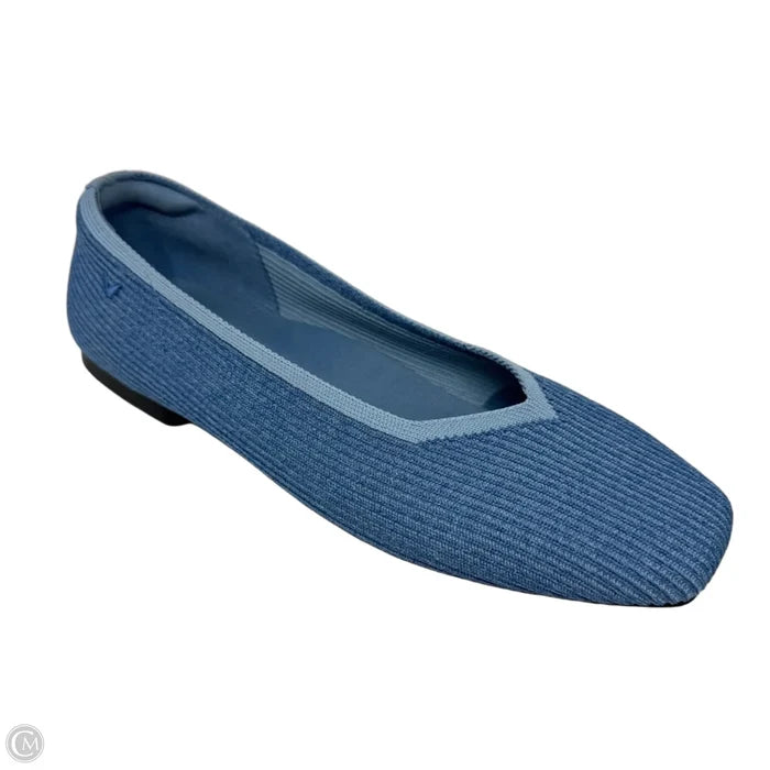 Margot Square-Toe V-Cut Flats By Vivaia In Blue, Size: 8.5 (39)